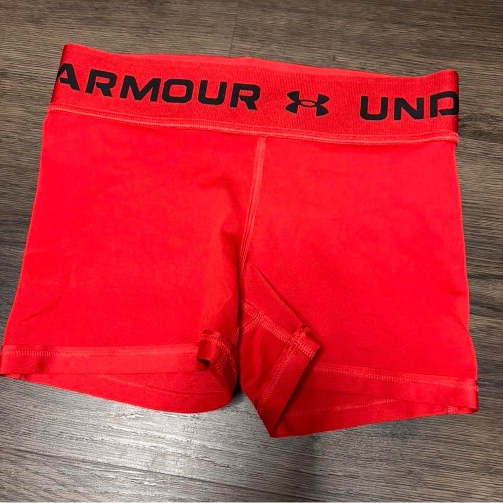 Under Armour Women's Bold Red Athletic Shorts